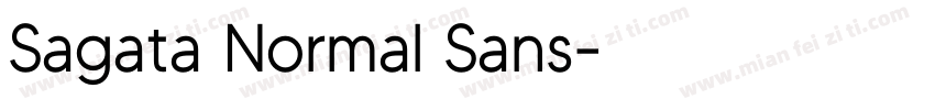 Sagata Normal Sans字体转换